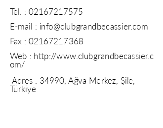 Ava Club Grand Becassier iletiim bilgileri